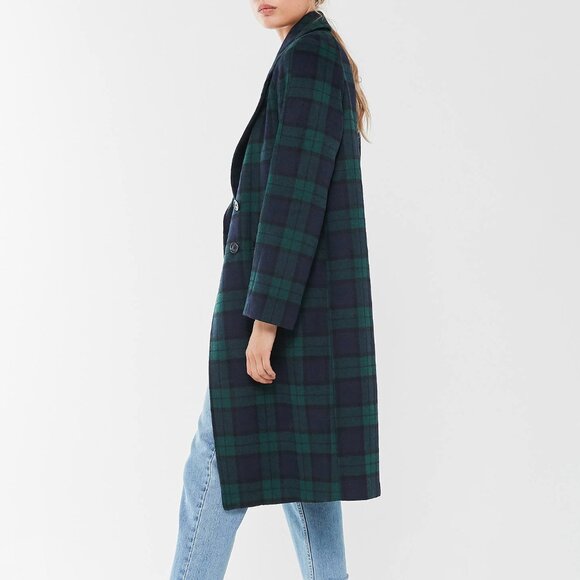 NWT Avec Les Filles Plaid  Raglan Coat Trendy fit - Picture 5 of 9